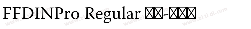 FFDINPro Regular 语言字体转换